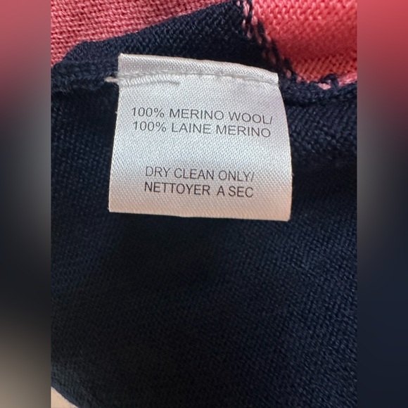 Trina Turk Merino Wool Geometric Patterned Navy‎ Blue Belted Dress Size S - Picture 13 of 14